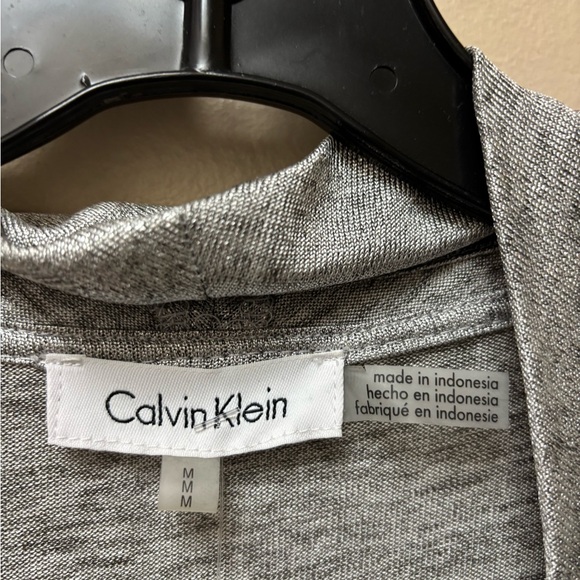 Calvin Klein glittery silver open cardigan - Picture 2 of 4
